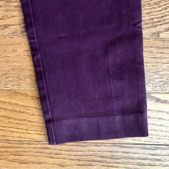 Lauren Ralph Lauren Double-Faced Stretch Cotton Burgundy Pant Women’s Size 4 - Picture 6 of 11